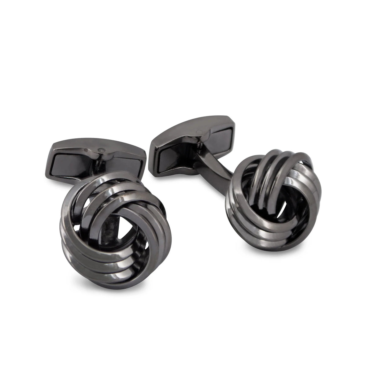 Wire Knot Gunmetal Cufflinks