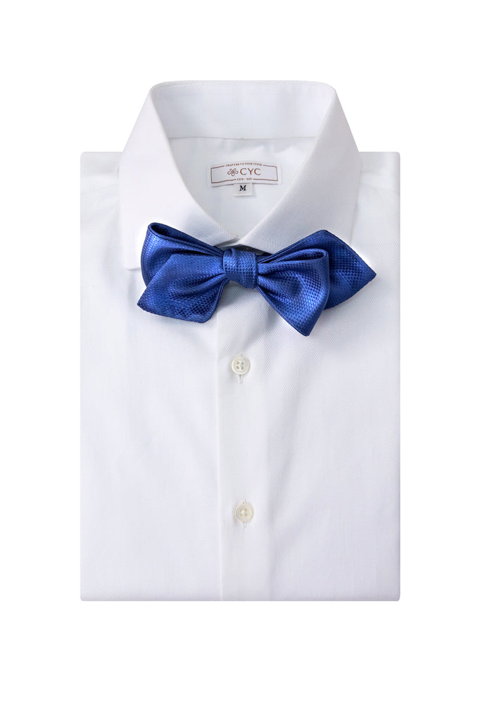 Blue-Textured-Bow-Tie
