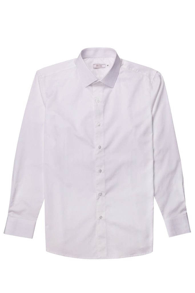 CYC-tailor-white-business-shirt-herringbone