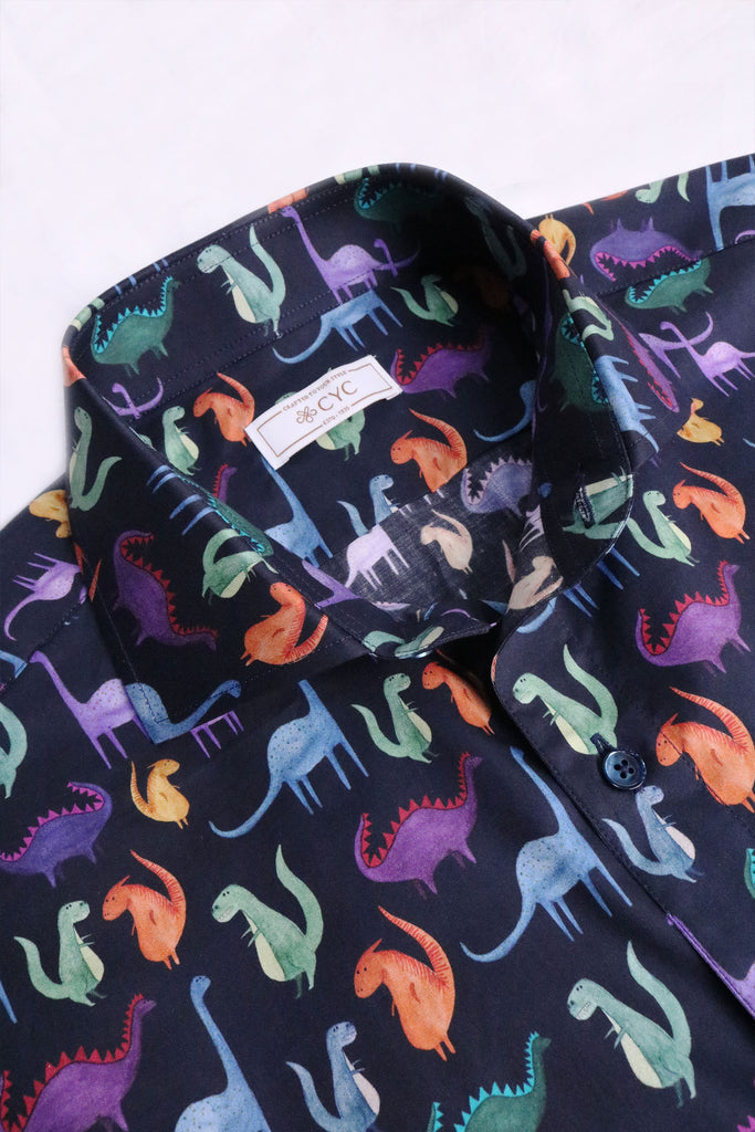 CYC- carnet-dinosaur-printed-short-sleeves-shirt-flat