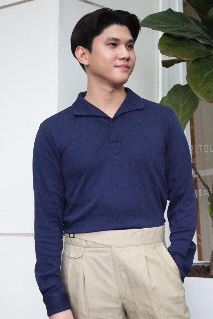 1935-by-cyc-cozy-long-sleeve-polo-tee-navy-front_
