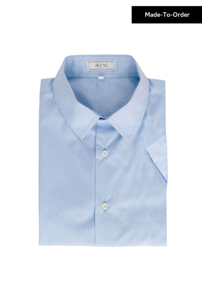 Getzner-Sky-Blue-Graphpaper-Checked-Shirt-CYC-Tailor-copy_