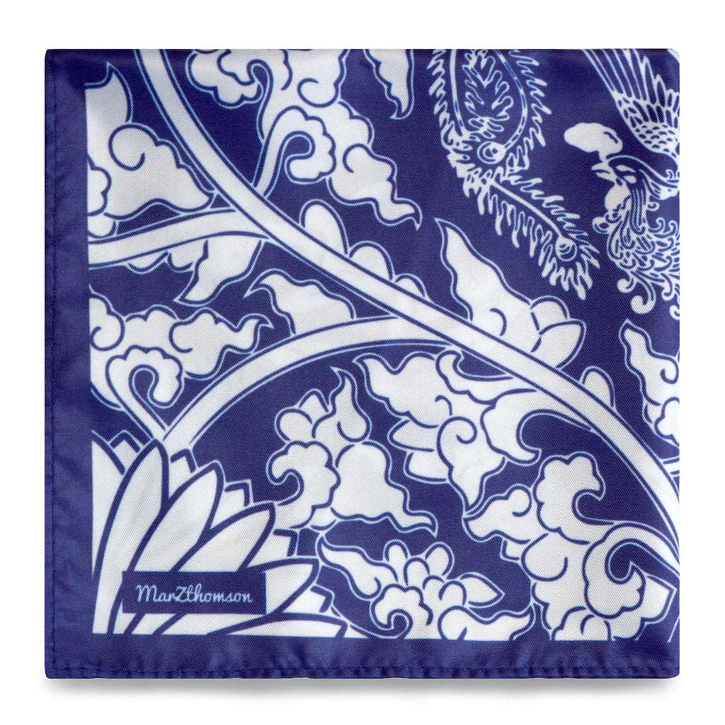 Peranakan-Floral-Print-Pocket-Square-J-Pocket-Squares-MarZthomson-Blue