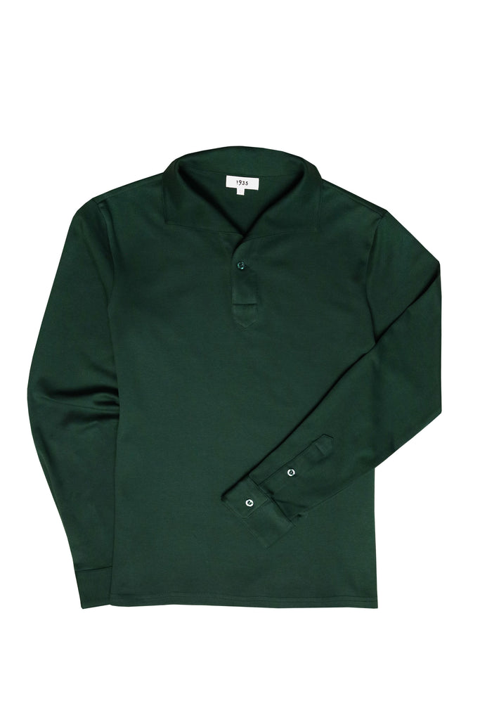 cyc-tailor-men-long-sleeve-polo-t-shirt-forest-green-flat