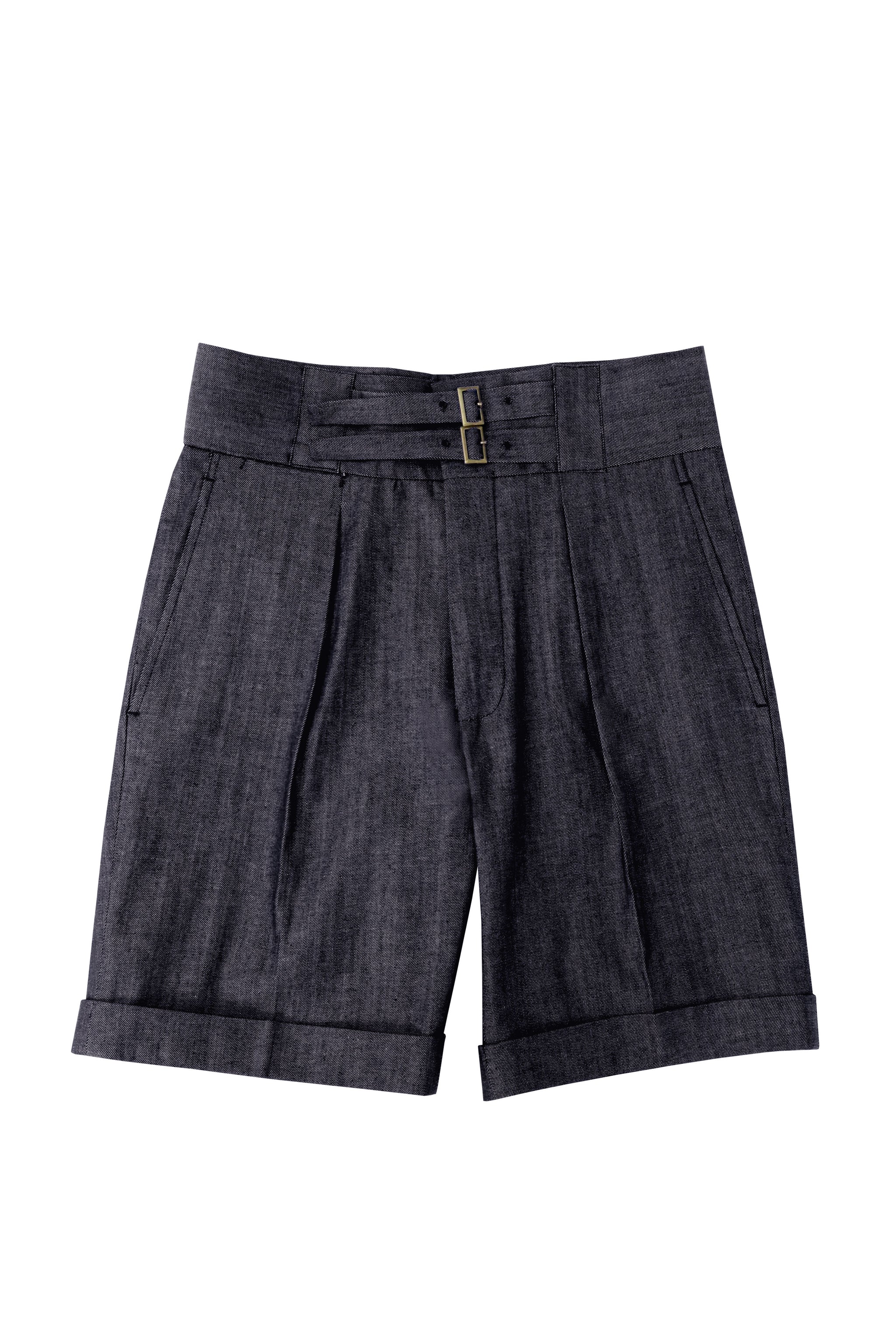 Navy Double Belted Gurkha Shorts - 1935 by CYC Made to Measure