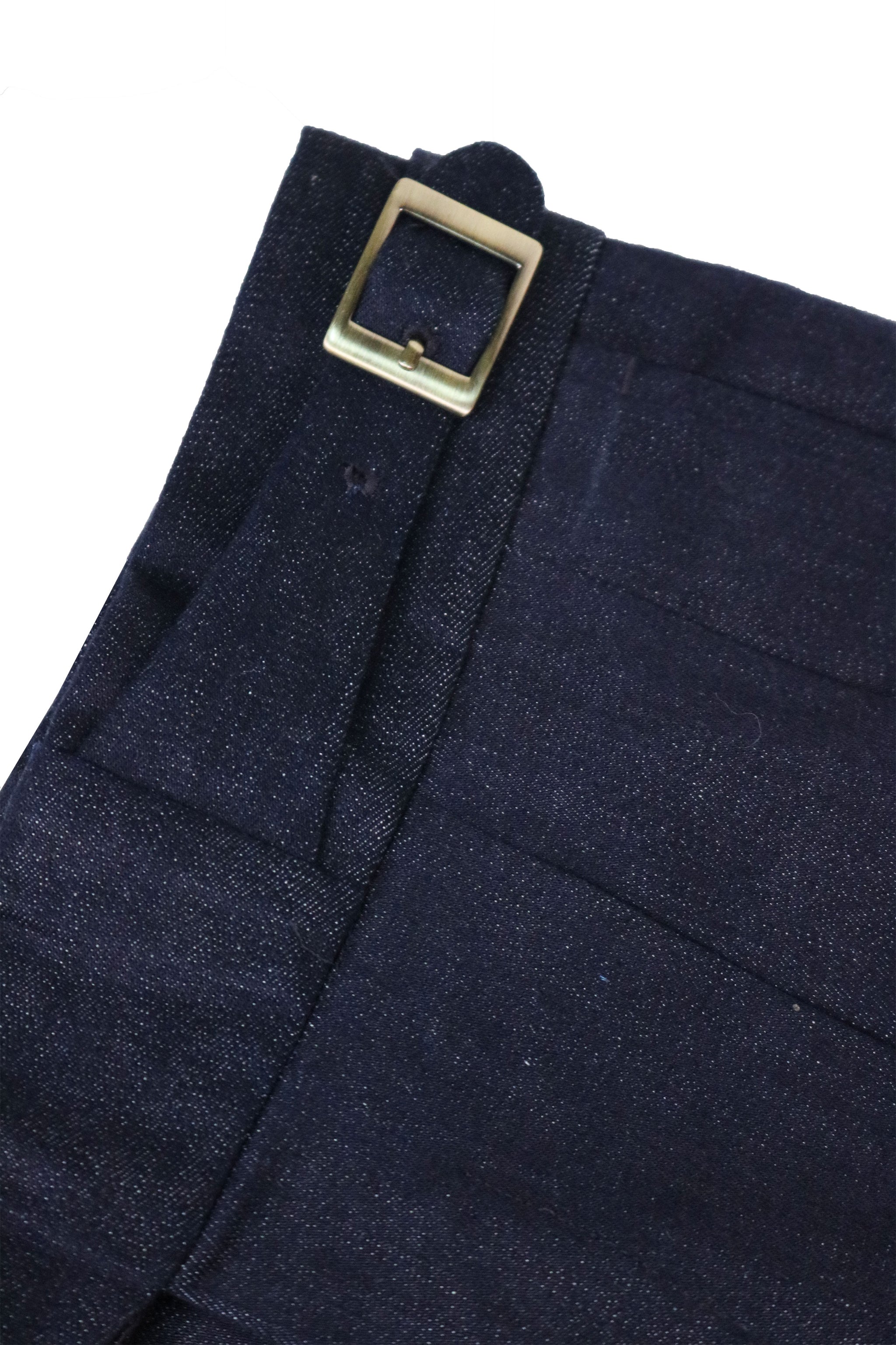 Navy Double Gurkha Denim Trousers - 1935 by CYC Made to Measure