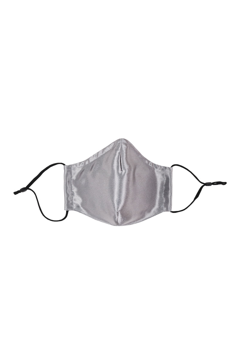 Reusable Face Mask - Plain Grey Satin
