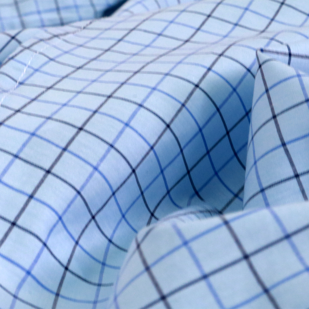 Thomas-Mason-Blue-Tattersall-Shirt-Fabric