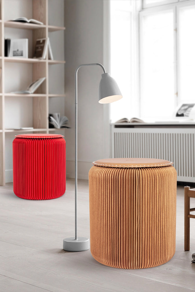 space-saving-red-and-brown-paper-stool-by-cyc-in-home